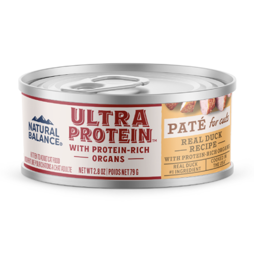 Natural Balance Ultra Protein 2.8oz Pate for Cats [Real Duck Recipe] with Protein-Rich Organs 雪山牌 頂級肉醬罐 全齡貓主食 鴨肉肉醬 (00698)